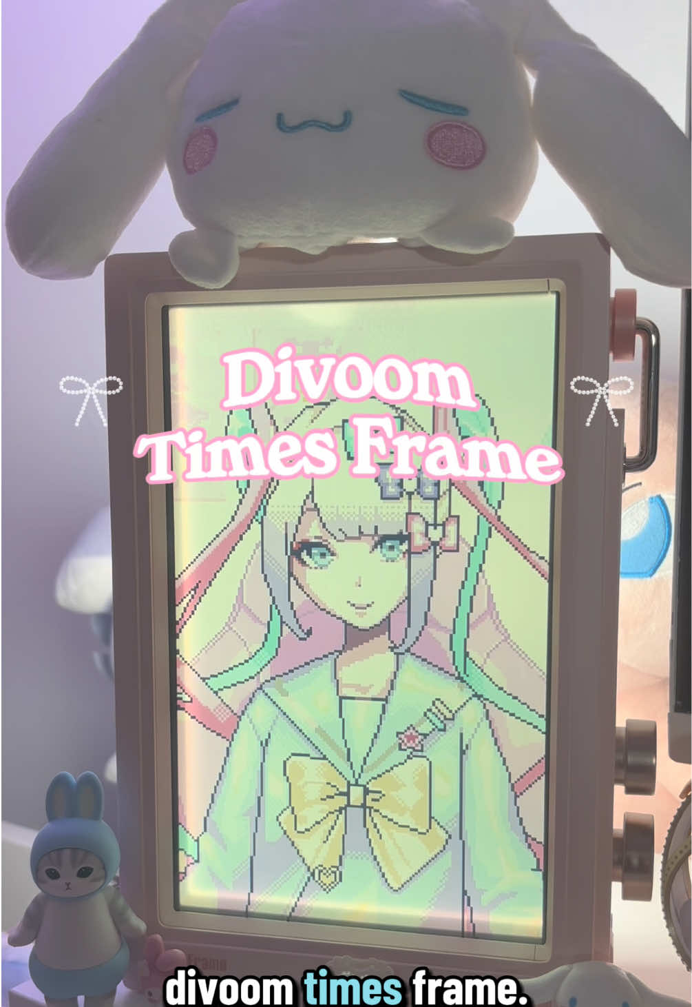 TikTok post by @kaliekuma for Divoom. Caption reads: ☁️| Thank you so much to @Divoom for sending me....