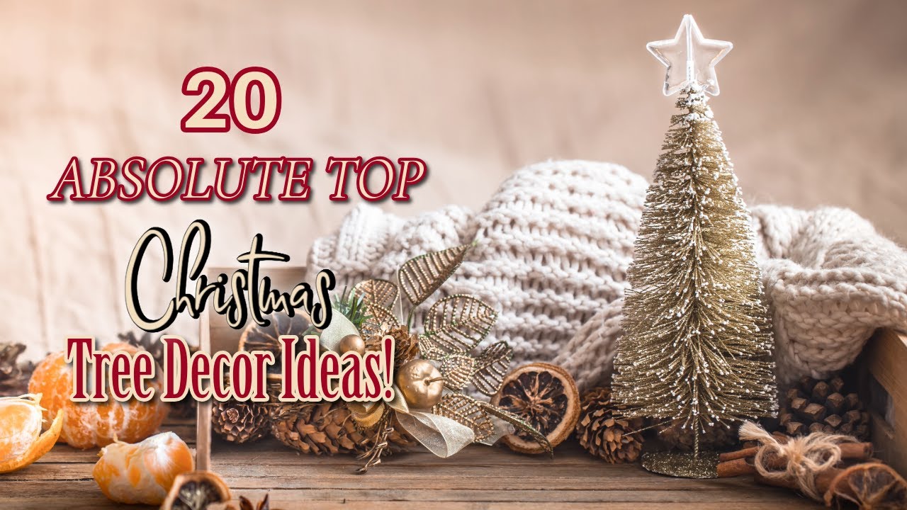 YouTube post by @theschwowinsnest for Creative Fabrica. Caption reads: 20 ABSOLUTE TOP CHRISTMAS TREE DECOR....