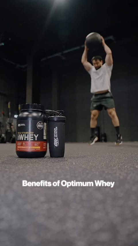 Instagram post by @strong.as.fulat for Optimum Nutrition. Caption reads: Every rep, every slam - I fuel it....