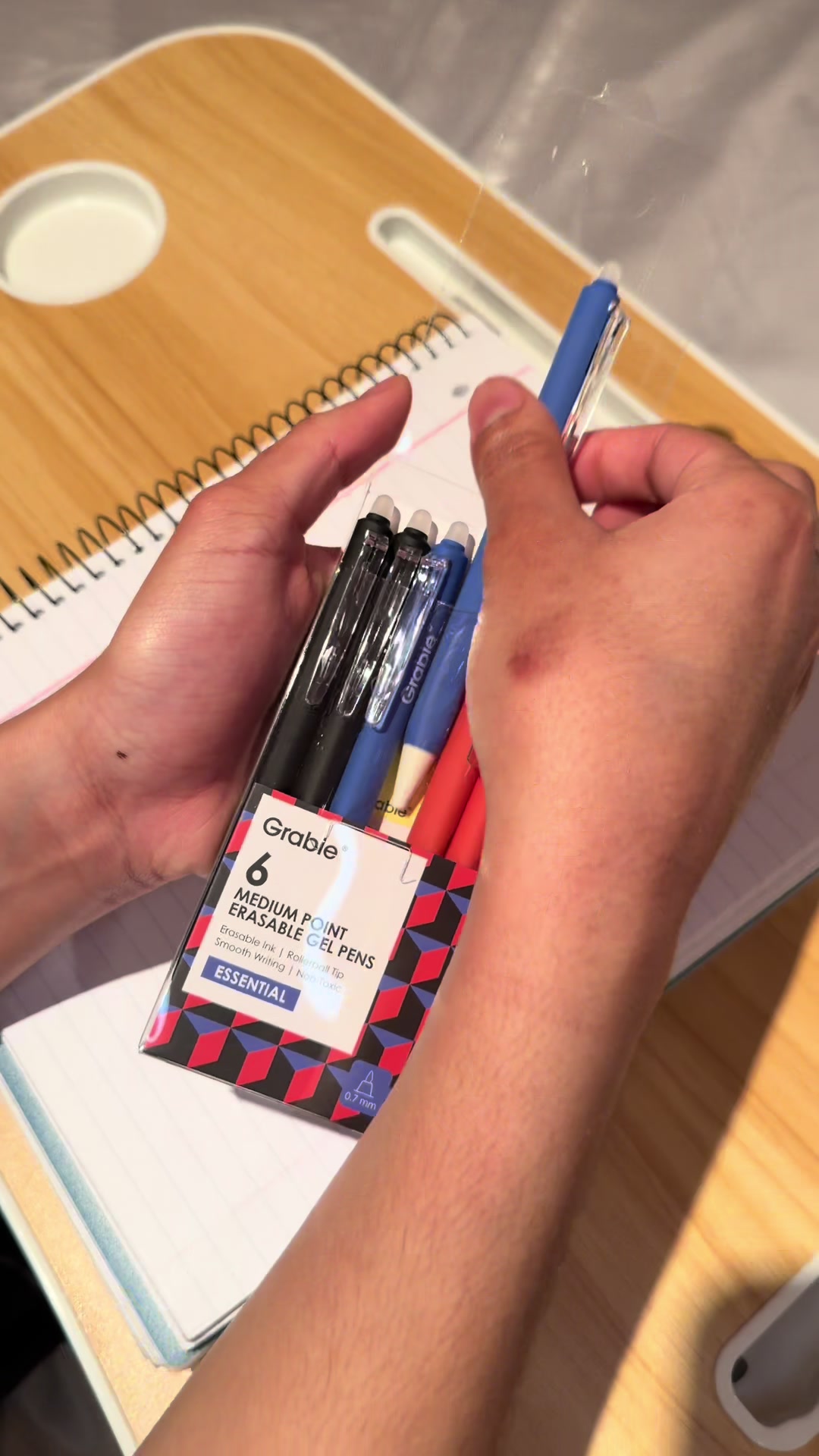 TikTok post by @heyambarnaomi for Grabie Art. Caption reads: thank you @grabieart for these pens, I love them!!....