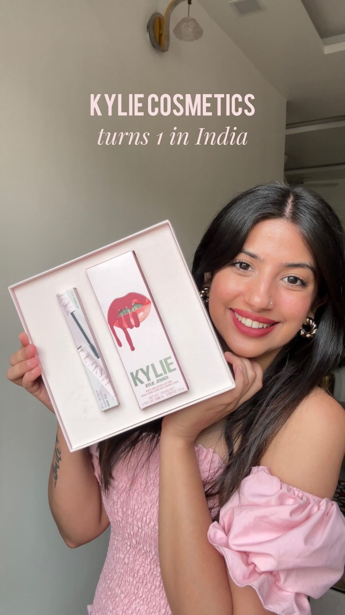 Instagram post by @ruchikamethwani for Kylie Cosmetics. Caption reads: Apologies for all the screaming, it's only my....