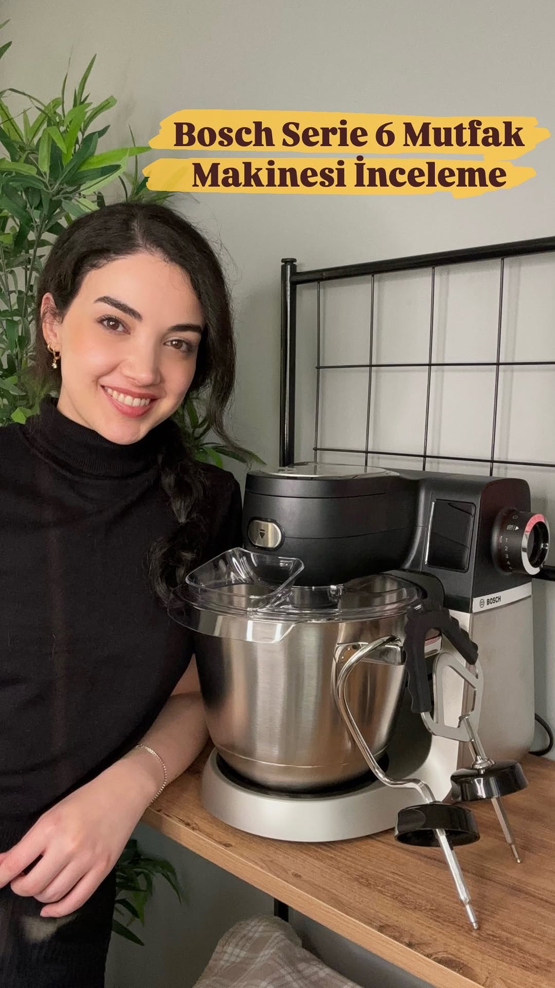 Instagram post by @dyt.rabiavelipasaoglu for Bosch Home DE. Caption reads: ✨Bosch Serie 6 Mutfak Makinesi✨
Bence her mutfağın....