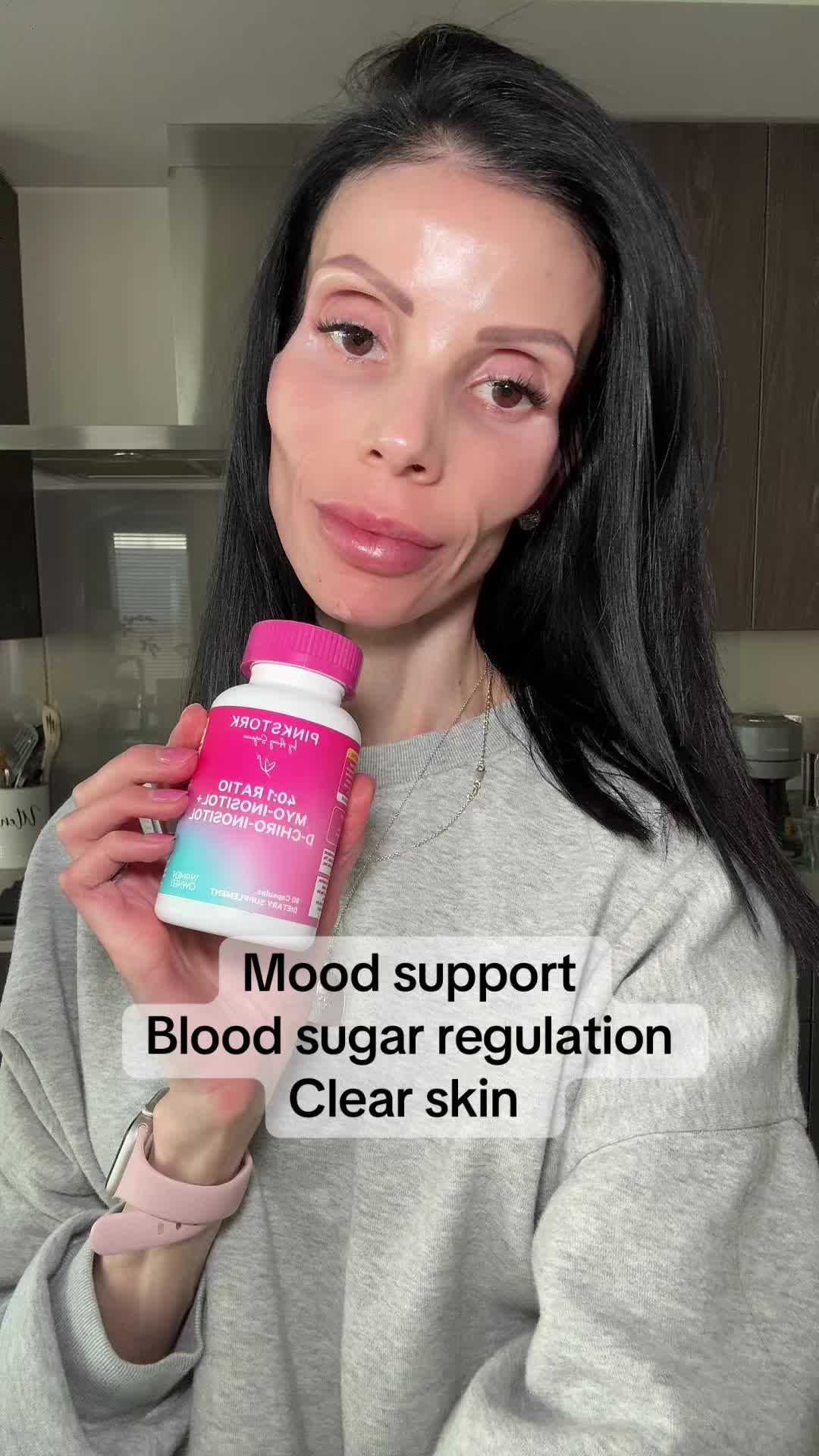 TikTok post by @healthyish_mama for Pink Stork. Caption reads: [...] enough! #hormones #momsoftiktok @Pink Stork....