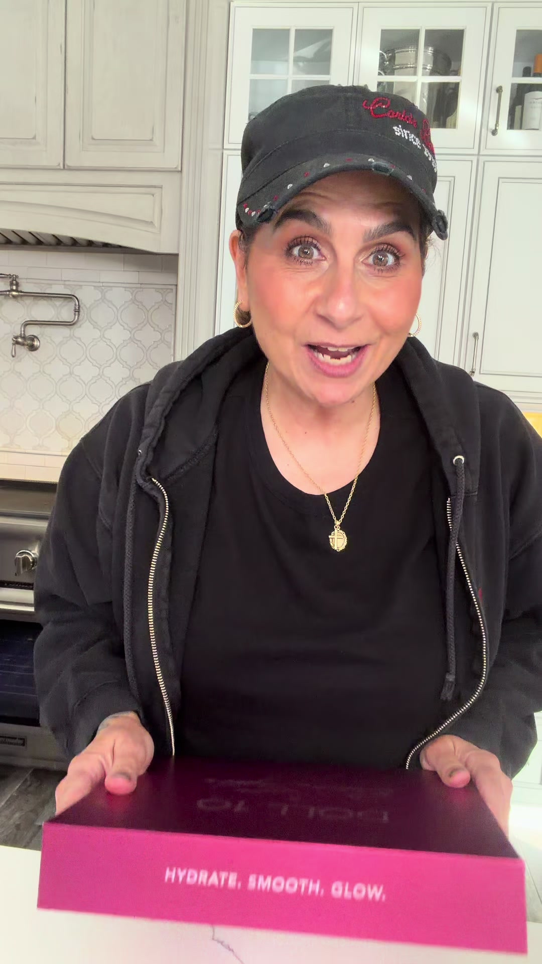 TikTok post by @cakebosslisa for Doll 10 Beauty. Caption reads: [...] #over40 #over50 #skin #glow@Doll 10 Beauty....