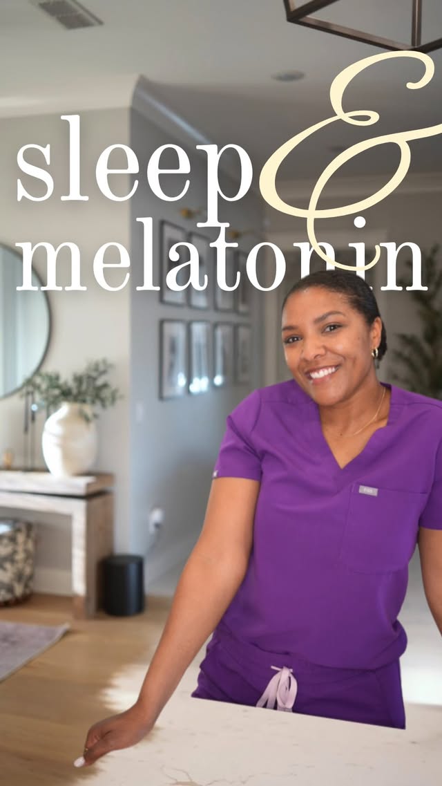Instagram post by @drbrittodom for Mommy's Bliss. Caption reads: Let’s talk sleep and melatonin! @mommysbliss....