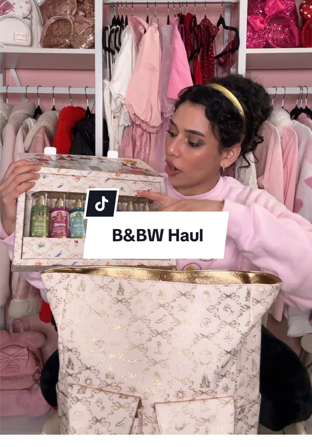 TikTok post by @evelyn.ever.after for Bath & Body Works. Caption reads: [...] be snatching up! 🛍️✨ Thank you to @Bath &....