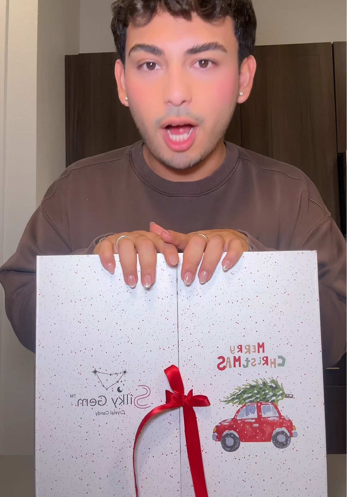 TikTok post by @joel.guzmann for Silky Gem. Caption reads: PR unboxing!! @Silky Gem Crystal Candy ....