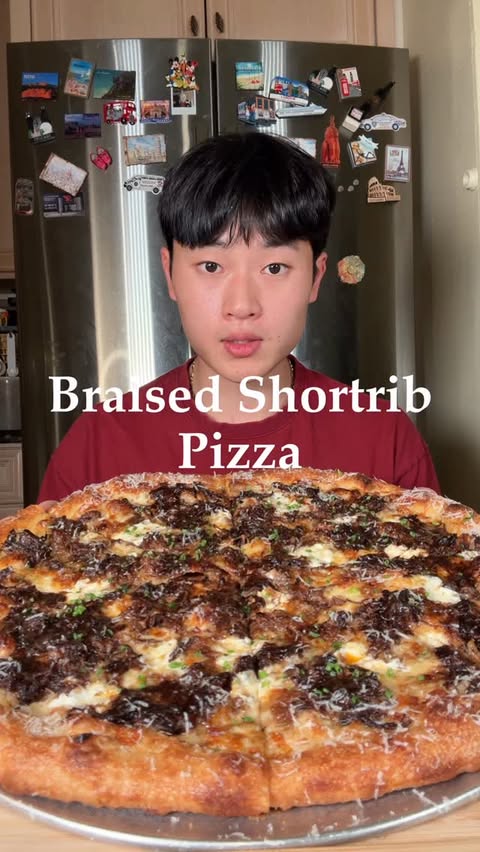 Instagram post by @teds_zaza for Graza. Caption reads: Wine Braised Shortrib pizza. The shortrib was so....