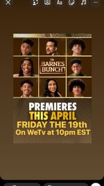 Instagram post by @anansasims for We TV. Caption reads: [...] SNEAK PEEK Tonight❗️ 4/12 at 10pm ET on....