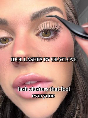 TikTok post by @everydaywhitneygee for Okay Love Lashes. Caption reads: These are the kind of lashes that have people....