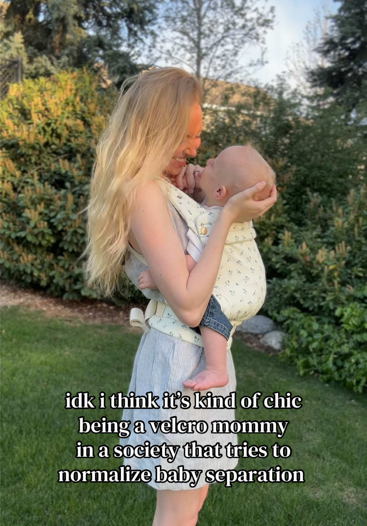 TikTok post by @emreemayy for MABĒ Carriers. Caption reads: [...] tell 🤭 use code EMREEMAYY at @MABĒ Carriers....