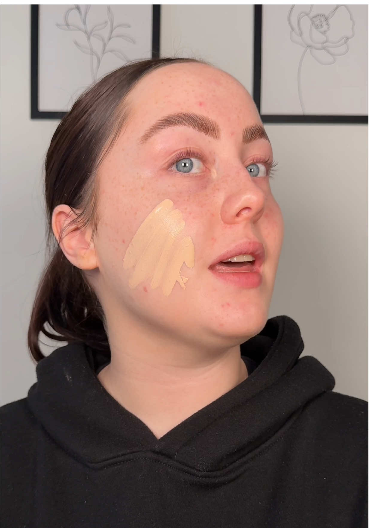 TikTok post by @errinfettermua for MADE BY MITCHELL. Caption reads: [...] your skin but better @🇬🇧MADEBYMITCHELL🇬🇧....