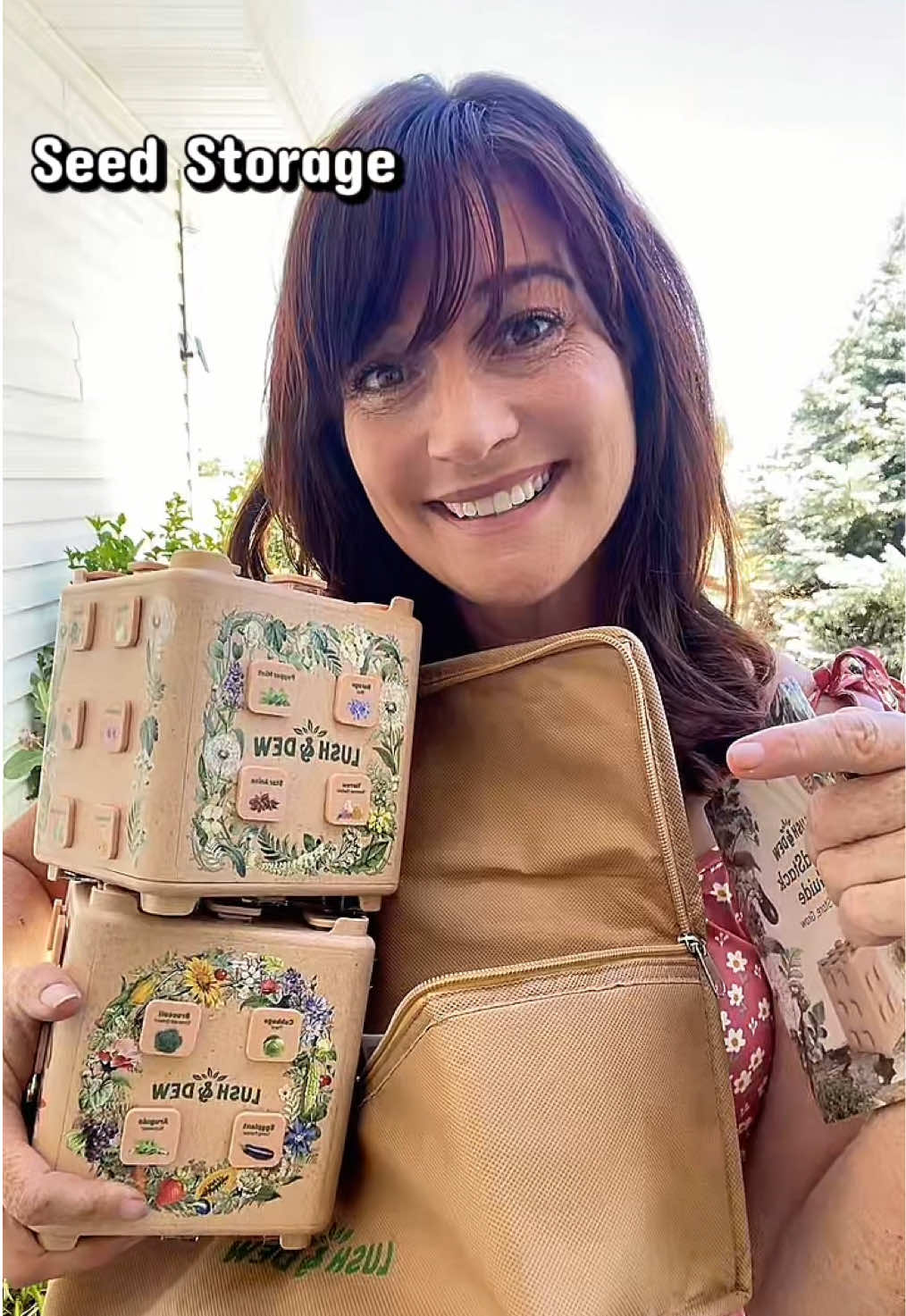 TikTok post by @stay_at_homestead_mom for LUSH&DEW. Caption reads: [...] #seeds #growingfood @LUSH&DEW.