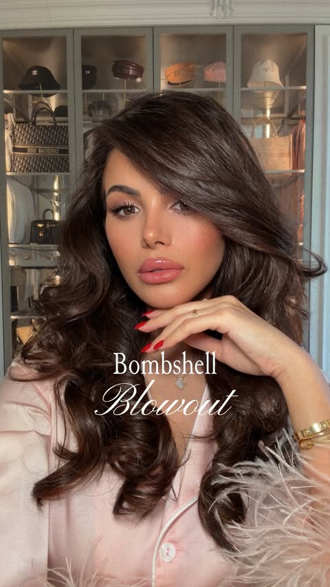 Instagram post by @shanicemessina for Dyson. Caption reads: [...] hair to a bombshell blowout in one go✨....