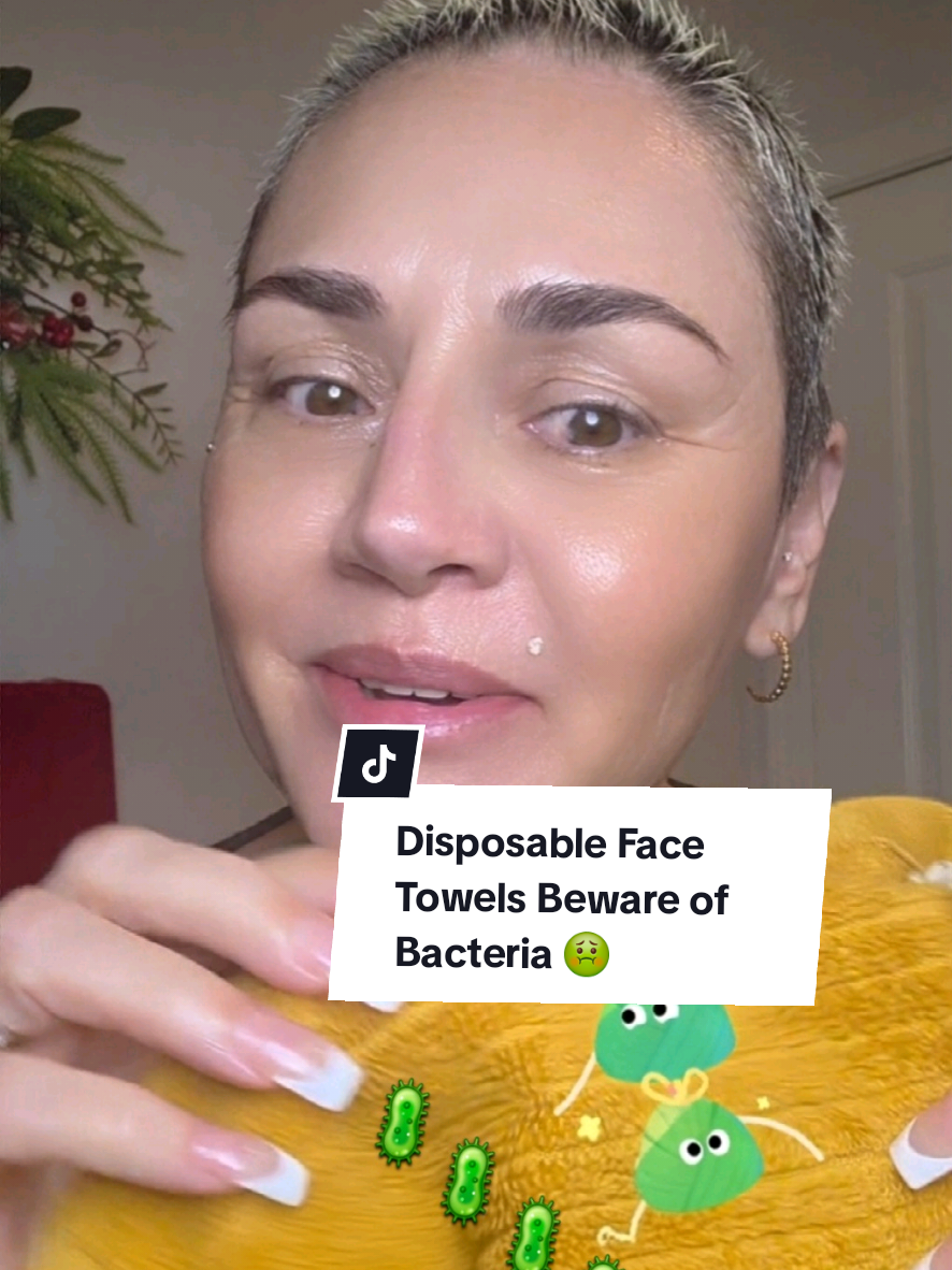 TikTok post by @k_maravilla for Ditoi Face Towels. Caption reads: [...] your wash cloths and towels. ⚠️🦠 @Ditoi....