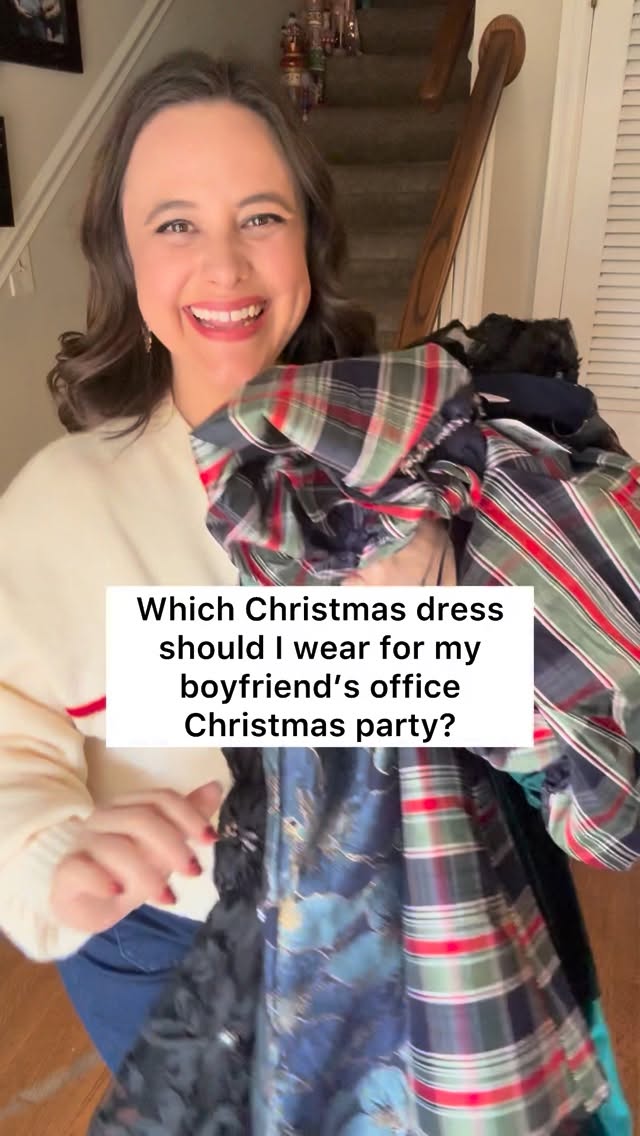 Instagram post by @jessicanturner for Belk. Caption reads: John’s Christmas party is in a few weeks and I’ve....