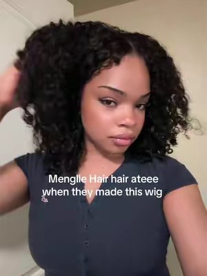 TikTok post by @aliyahmuse for Menglle Hair. Caption reads: Literally in love. Unit from @MENGLLE HAIR....