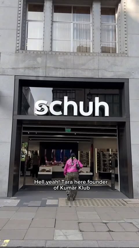 Instagram post by @tara_kumar for Schuh. Caption reads: [...] make it. My heart is full. Big love to....