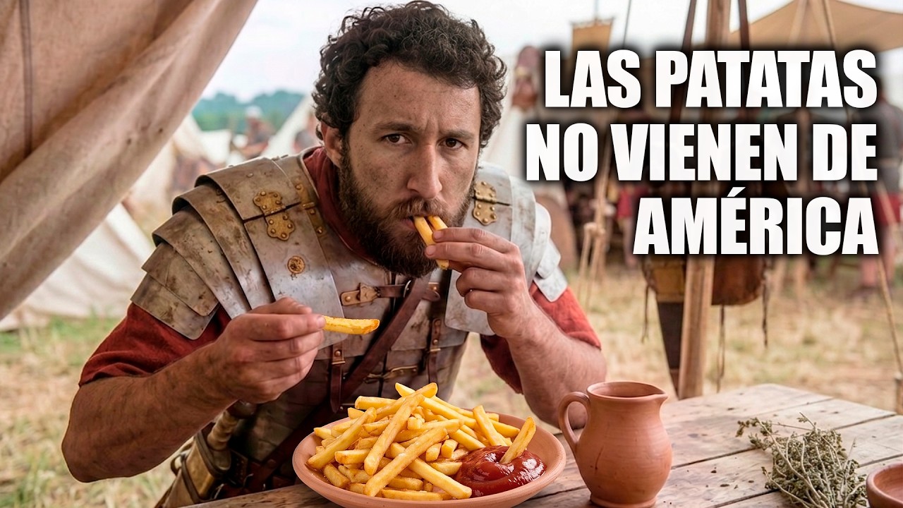 YouTube post by @Basquecraft for TM Trade. Caption reads: 24 Hours Eating *ONLY* Roman Empire Recipes.
