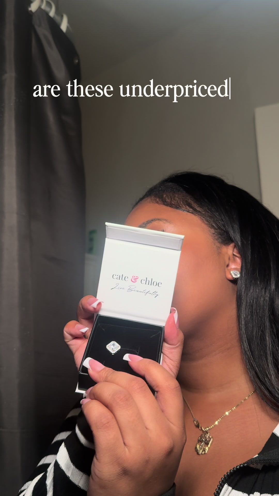 TikTok post by @jalinabee for Cate & Chloe. Caption reads: @Cate & Chloe #valentinesday #valentinesdaygift....