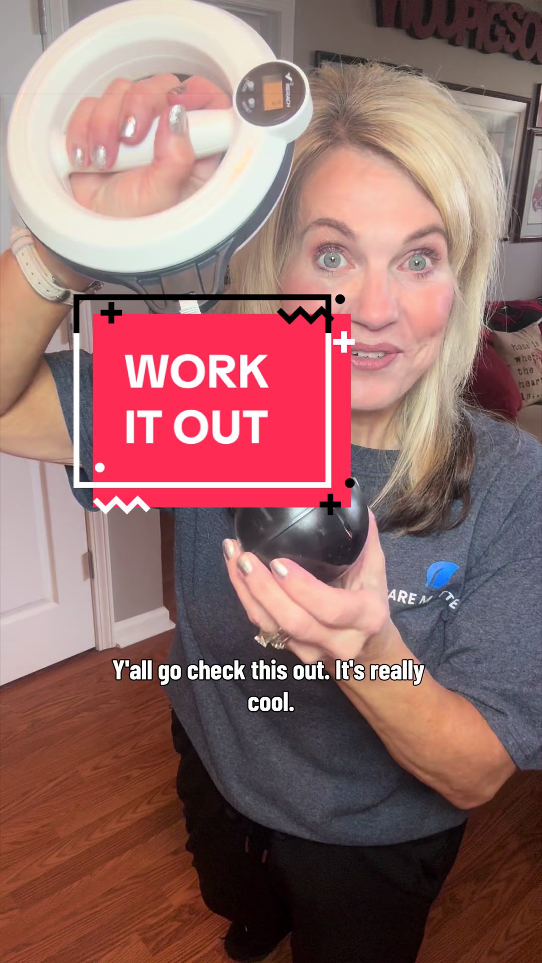 TikTok post by @diditheslp for Merach Fitness. Caption reads: This wrist trainer from @MERACH works on way more....