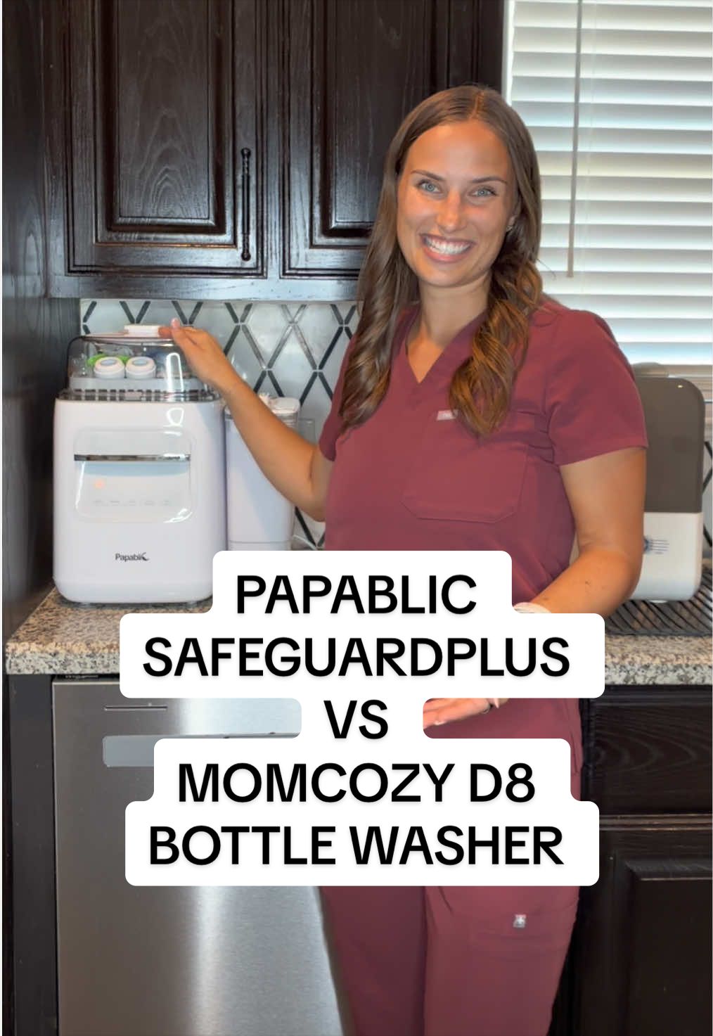TikTok post by @kayleerabaja for Papablic. Caption reads: [...] bottle washers I’ve looked at in 2026,....