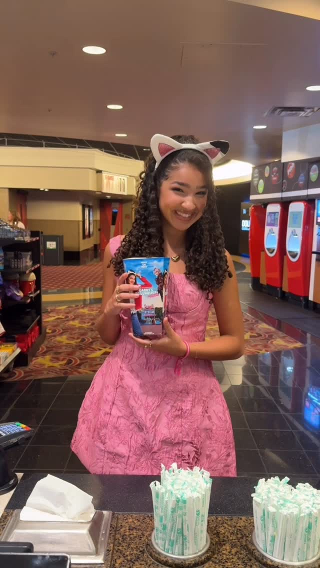 Instagram post by @lailalockhartkraner for DreamWorks. Caption reads: Join Gabby at the movies!! 😹 Grab your cat ears,....