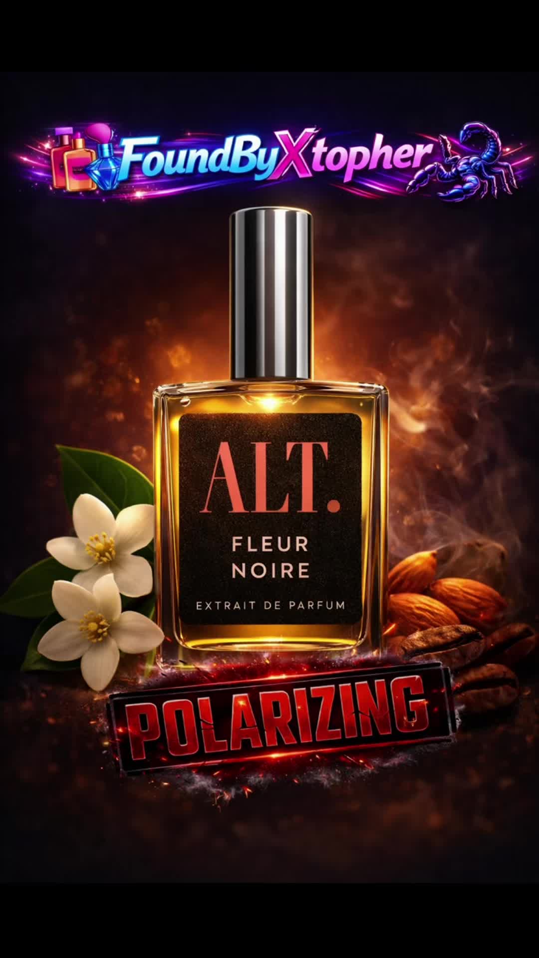 TikTok post by @foundbyxtopher for ALT. Fragrances. Caption reads: [...] #vanillaperfume #fragrancetok @ALT.....
