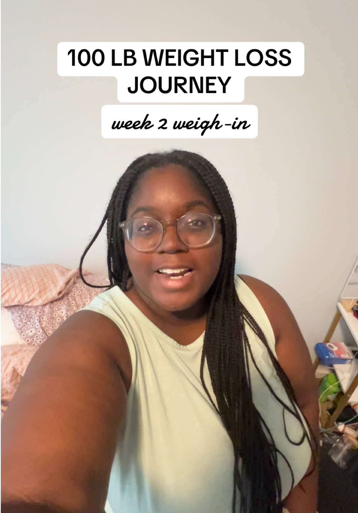 TikTok post by @chantalinmotion for RENPHO. Caption reads: Week 2 weigh in with my @RENPHO Smart Scale! So....