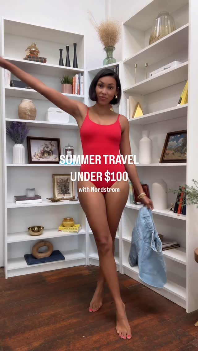 Instagram post by @dileinybaron for Nordstrom. Caption reads: Summer travel looks—all under $100 from @nordstrom....