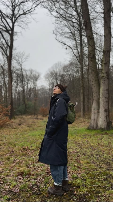 Instagram post by @laurawildlove for ROKA London. Caption reads: Ad. Join me for a walk featuring a very sweet and....