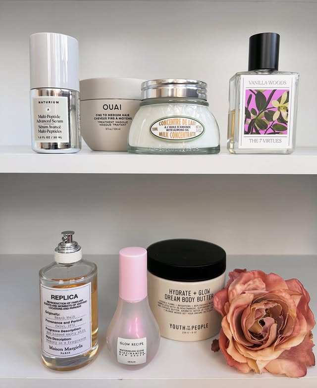 Instagram post by @alittleskincarelove for The 7 Virtues. Caption reads: [...] de lait à l’huile d’amande @the7virtues....