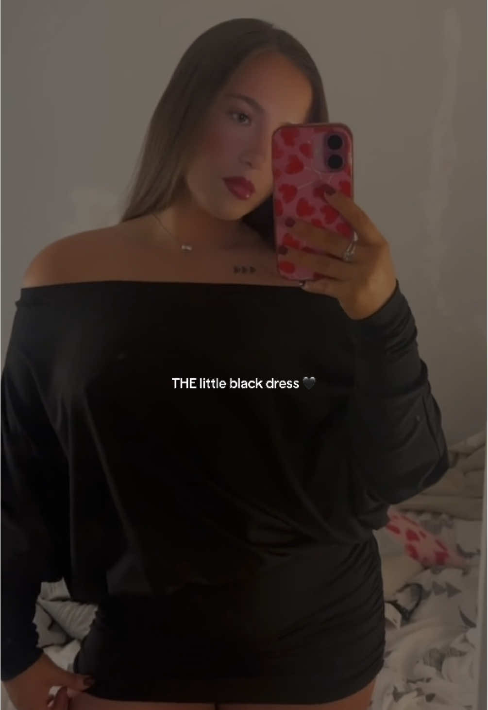 TikTok post by @trinityhamilll for Rebellious Fashion. Caption reads: @Rebellious Fashion LBD moment 🖤.