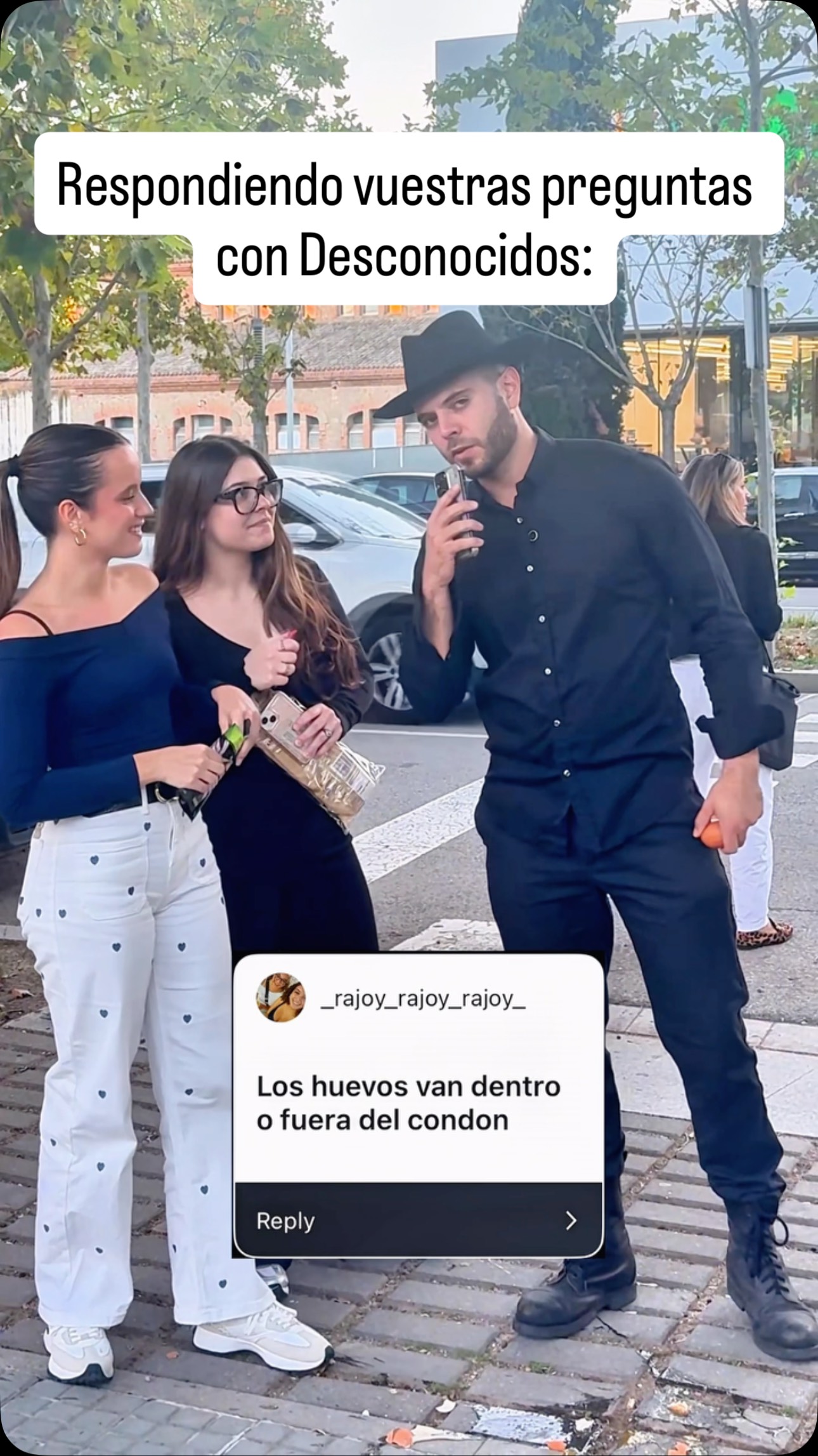 Instagram post by @pauly.makkator for Trade Republic. Caption reads: Publi. Abordando a desconocidos para Responder....