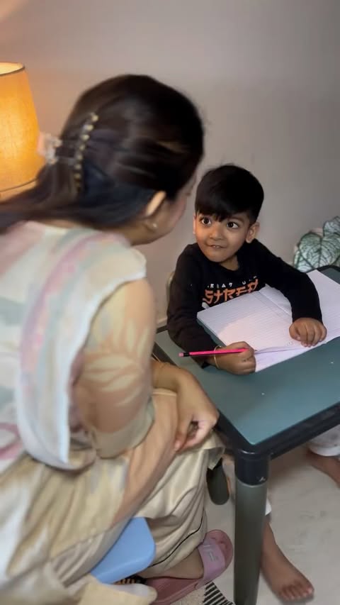 Instagram post by @yasmin_jahaan for Youva stationery. Caption reads: This session, not every child will be perfect… but....