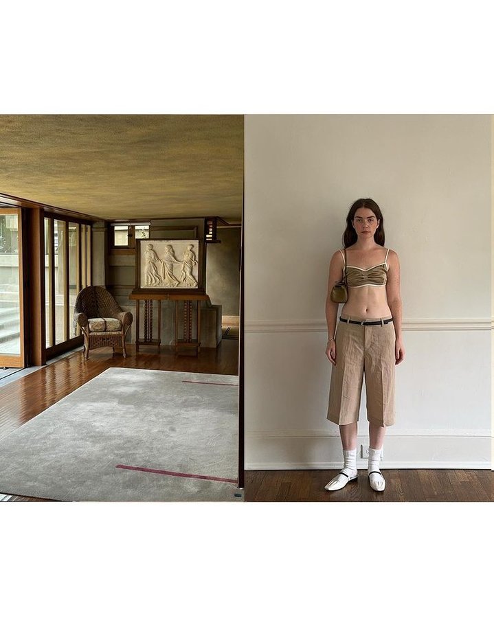 Instagram post by @accidentalinfluencer for Vince. Caption reads: Partnered with @vince to do a little Outfits &....