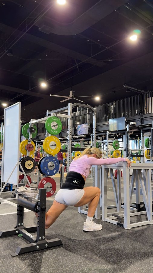 Instagram post by @breeemasters for Hyperice. Caption reads: [...] helping… 🙈 but luckily I have my @hyperice....