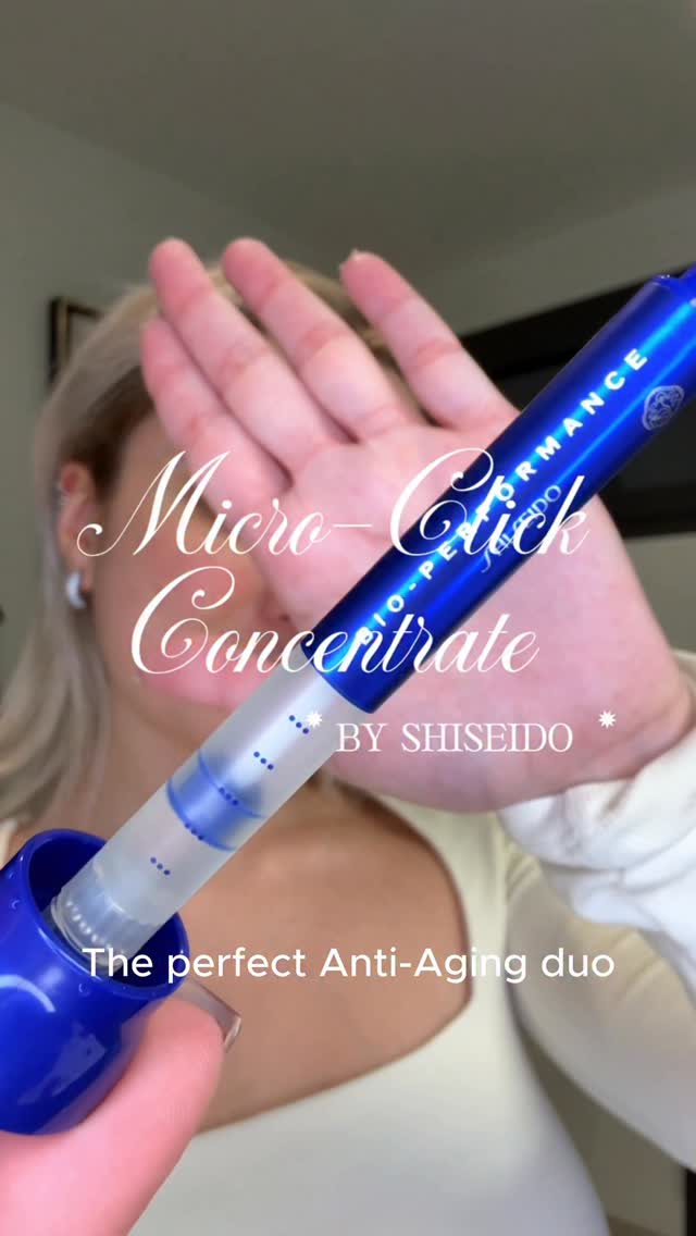 Instagram post by @thatstefy for SHISEIDO. Caption reads: My new anti-aging power duo 💎✨
Step 1: MicroClick....