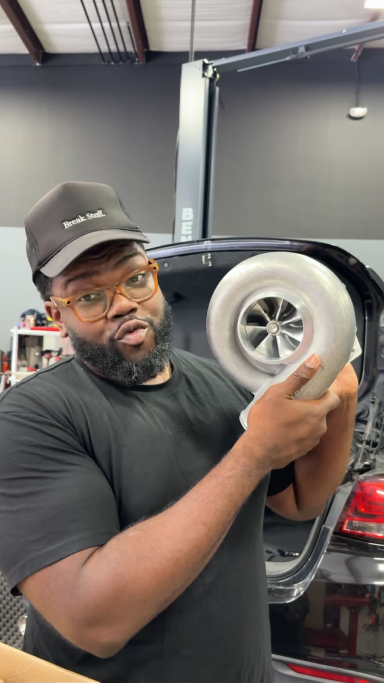 Instagram post by @hertlife for eBay Motors. Caption reads: eBay challenge accepted — and I’m in it to win....