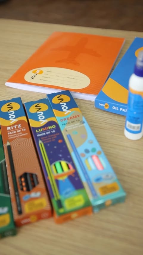 Instagram post by @dentist_story for Youva stationery. Caption reads: [...] #Collab #BackToSchoolWithYouva....