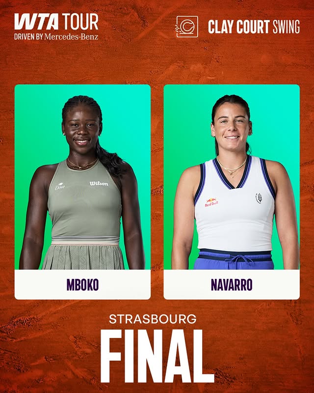 Instagram post by @wta_strasbourg for Mercedes-Benz. Caption reads: Last ✌️ Standing @mercedesbenz | #IS26.