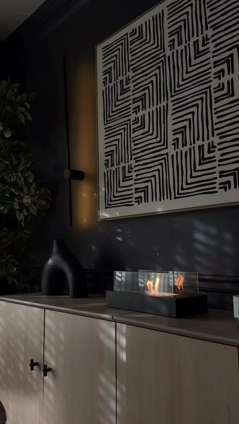 Instagram post by @bisforbawsy for Wayfair. Caption reads: Turning my dining room into the vibey home office....