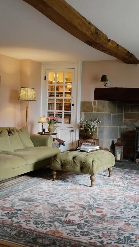 Instagram post by @oldhouseourhome for Ruggable. Caption reads: Sometimes it’s the smallest changes that make the....