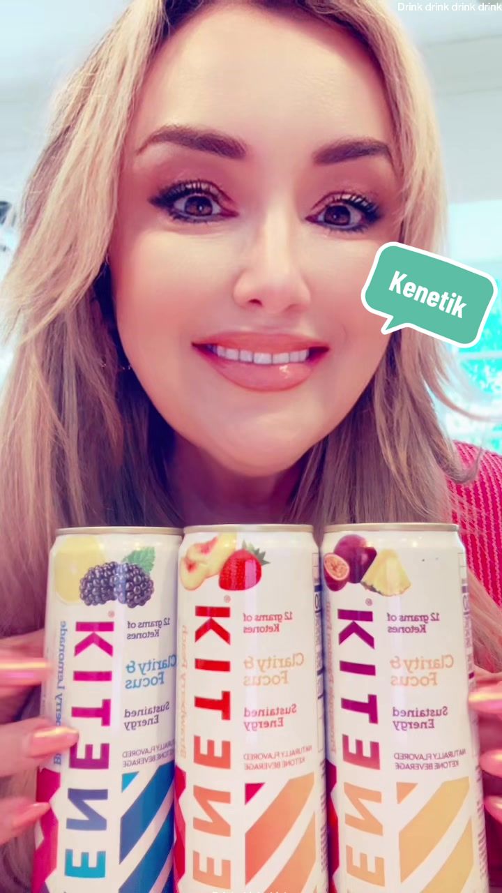 TikTok post by @kiki.lala565 for Kenetik. Caption reads: [...] without caffeine or sugar? I'm loving....