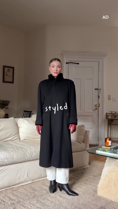 Instagram post by @amberyackzan for Savers. Caption reads: Savers helping me thrift my nyc winter wardrobe....