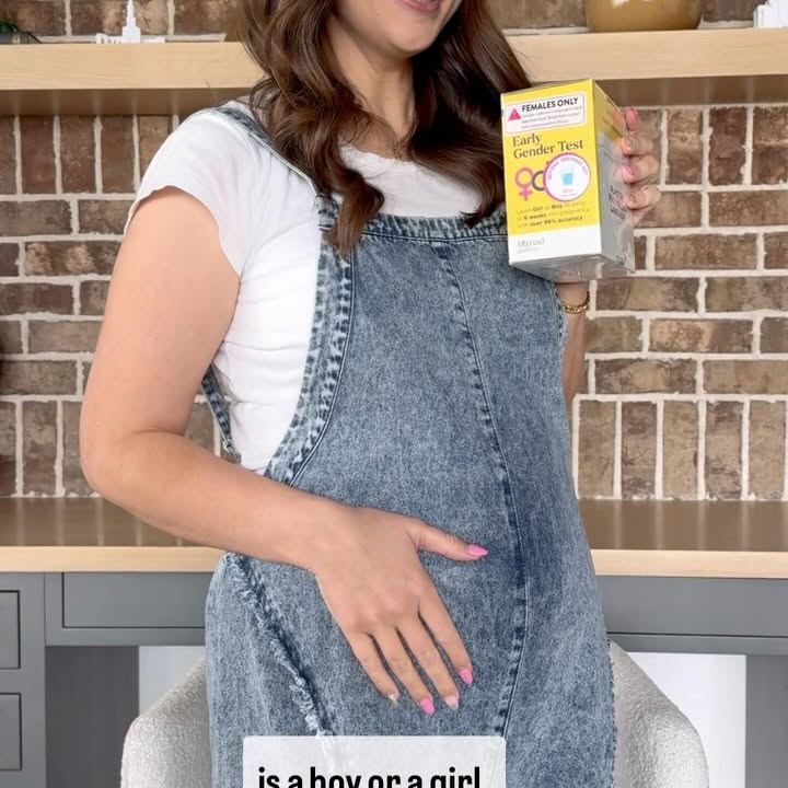 Instagram post by @whataboutaub for SneakPeek Test. Caption reads: We decided to find out the baby’s gender early....