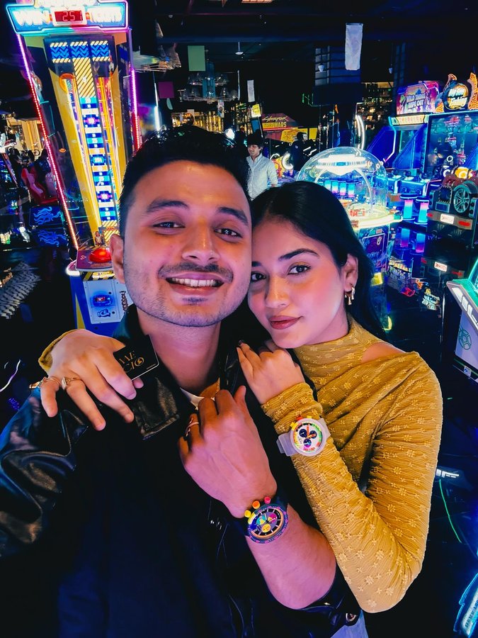 Instagram post by @pawar_omkar for Swatch. Caption reads: ✨Game on with @swatch_in 🎮💥 Date nights just got....