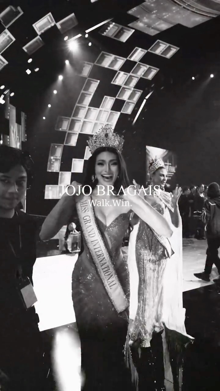 Instagram post by @missgrandinternational for Jojo Bragais. Caption reads: What’s up? Oh, just the grandest time of our lives....