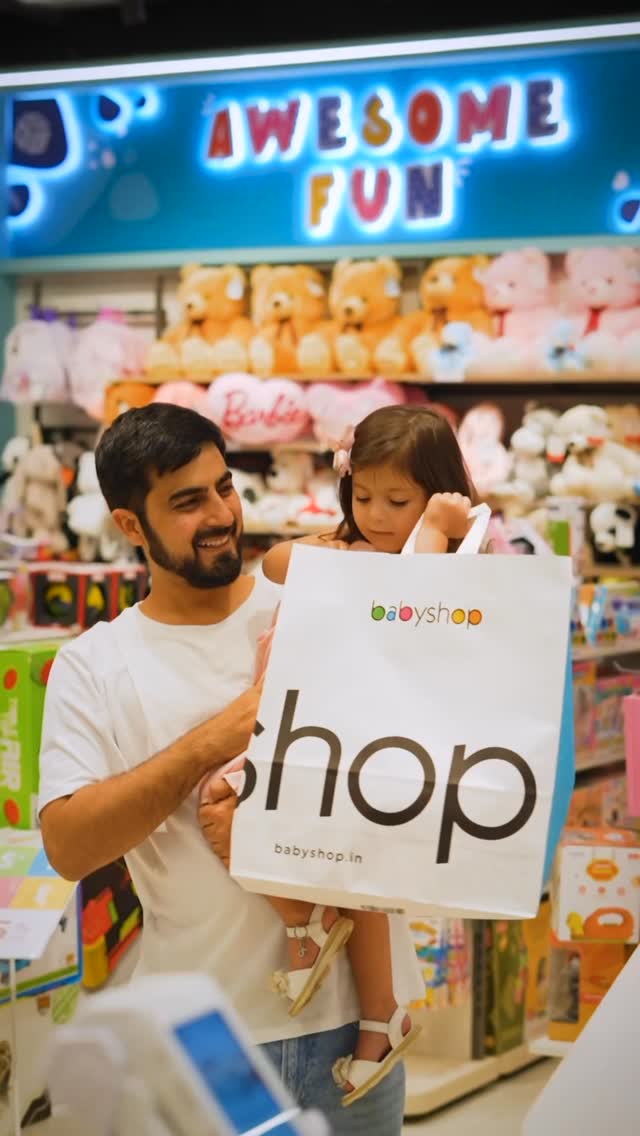 Instagram post by @travel_the_world_with_wifey for Babyshop. Caption reads: @babyshopindia_official : where even the hangers....