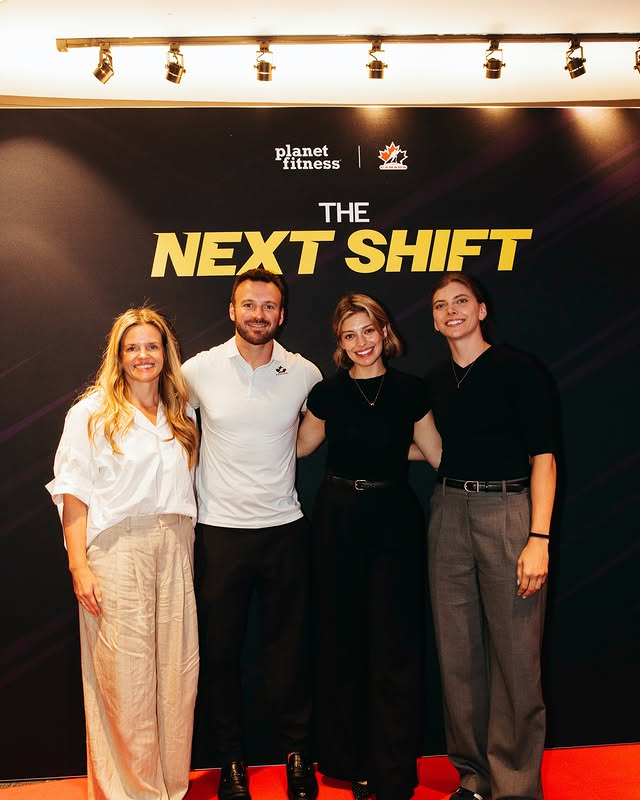 Instagram post by @emclark.26 for Planet Fitness. Caption reads: [...] on The Next Shift panel presented by....